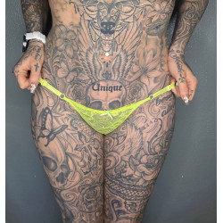 Neon Spitzen String...